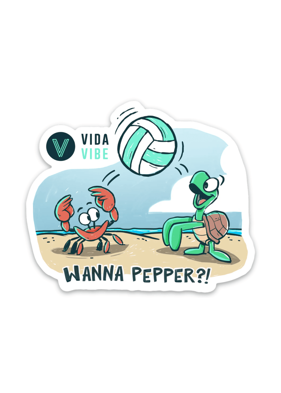 Wanna Pepper Volleyball Sticker